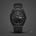 black strap watch